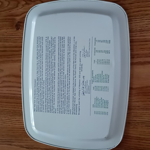 NYC MARATHON 1979 VINTAGE MANUFACTURERS HANOVER ALUMINUM TRAY - Picture 5 of 6